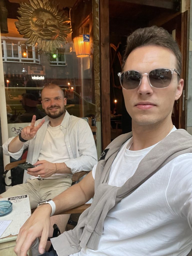 The eSIM Jungle founders together at a café