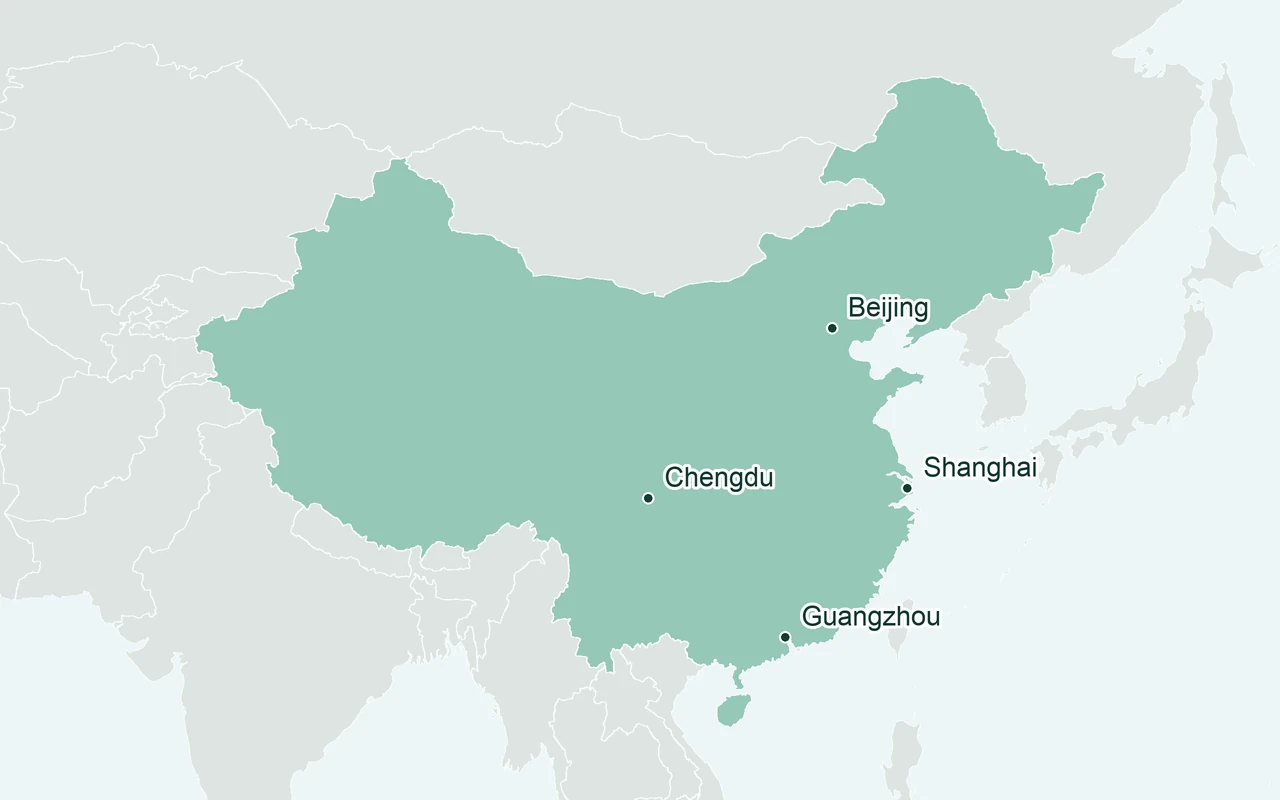 Orientation map of China