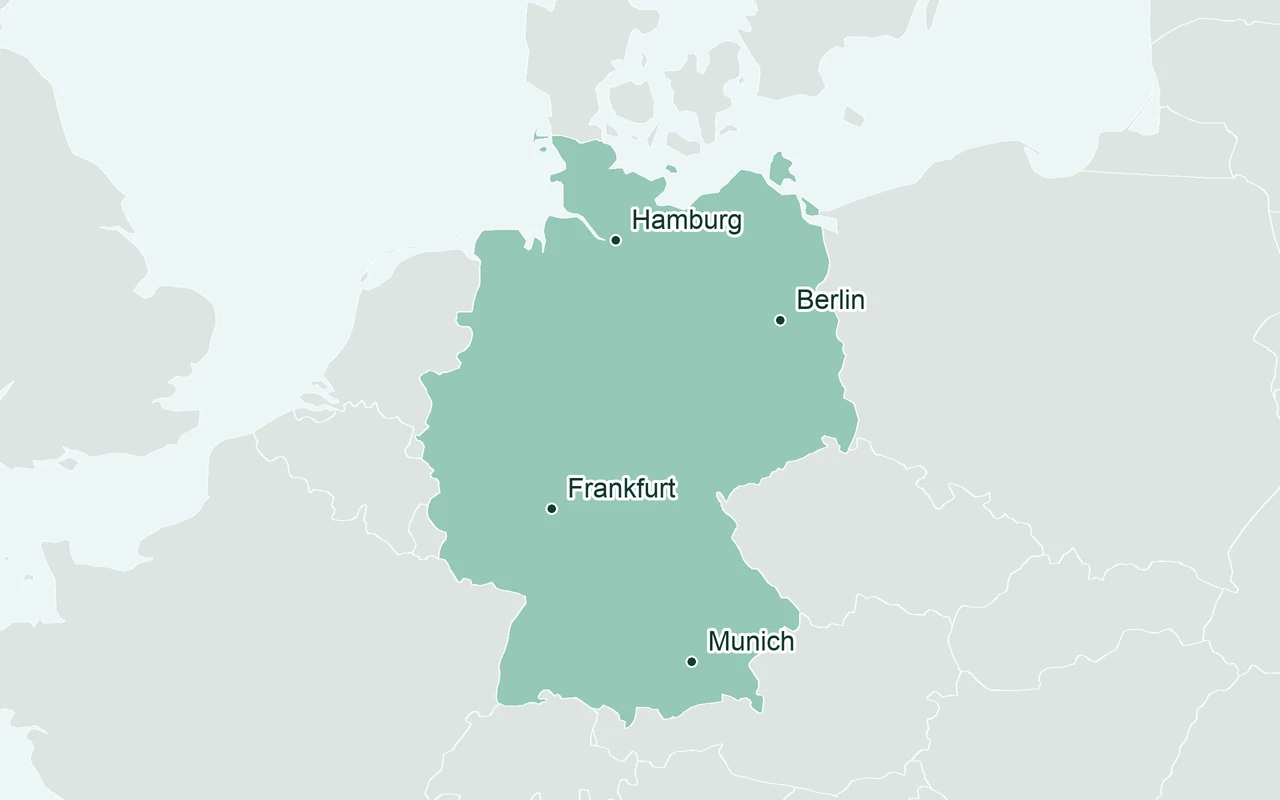 Orientation map of Germany