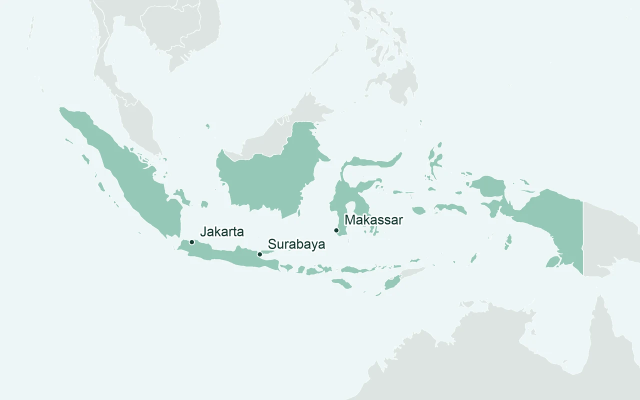 Orientation map of Indonesia