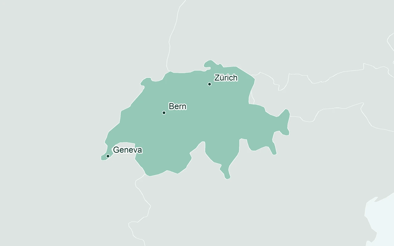 Orientation map of Switzerland