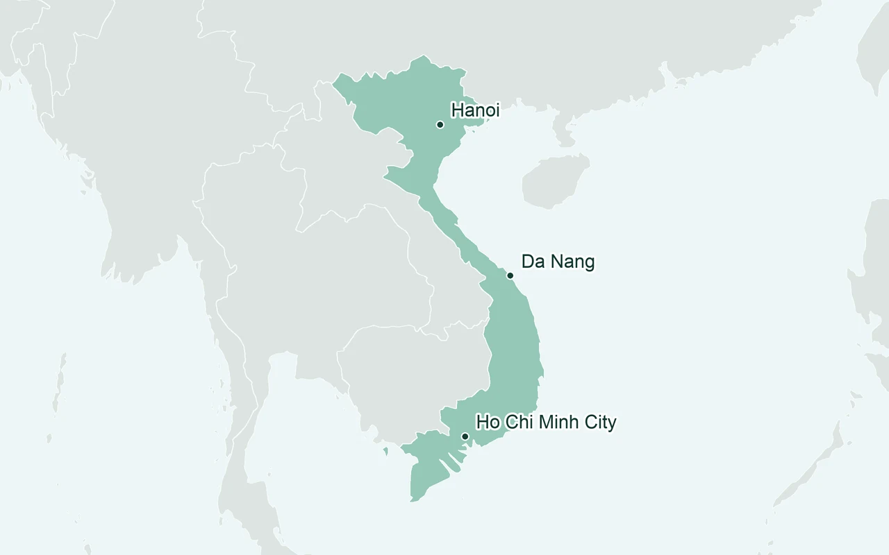 Orientation map of Vietnam